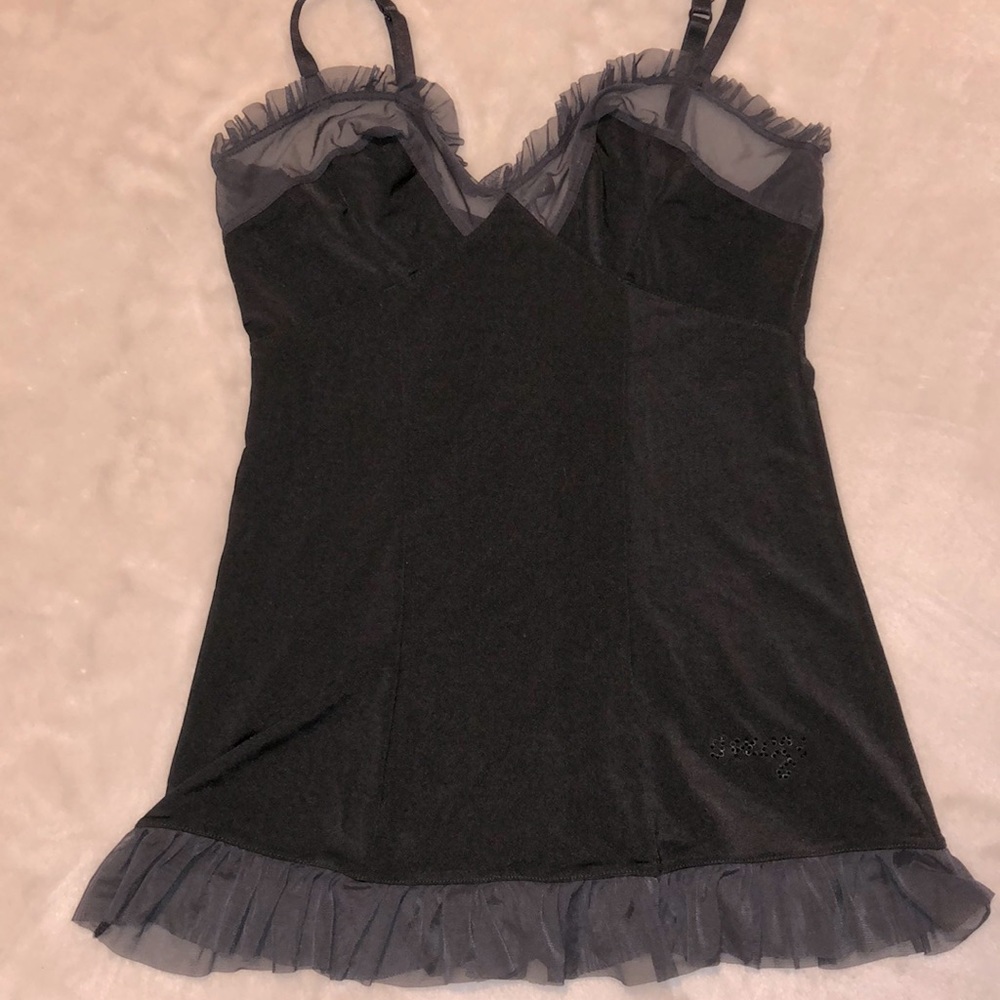 Victoria’s Secret Sexy Little Things Black Satin Stretch Camisole Lingerie- Sz S